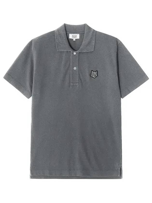 Bold Fox Head Patch Comfort Polo Shirt Grey - MAISON KITSUNE - BALAAN 5