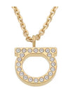 Gancini Crystals Necklace Gold - SALVATORE FERRAGAMO - BALAAN 2