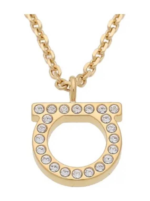 Gancini Crystals Necklace Gold - SALVATORE FERRAGAMO - BALAAN 2