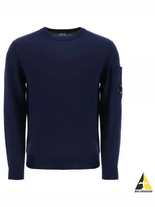 Filoscozia Lens Crew Neck Knit Top Blue - CP COMPANY - BALAAN 2