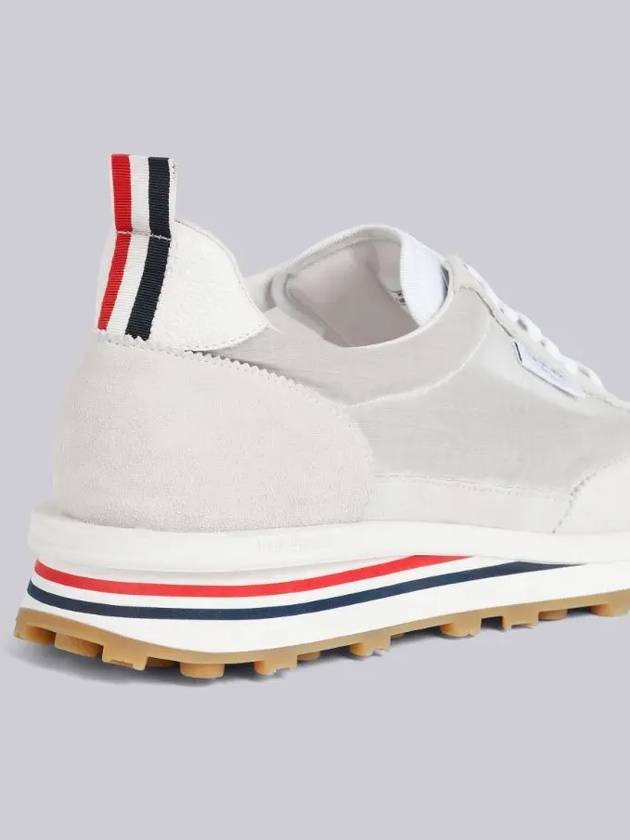 Thom Women Browne Nylon Tech Runner Low Top Sneakers Grey White - THOM BROWNE - BALAAN 5