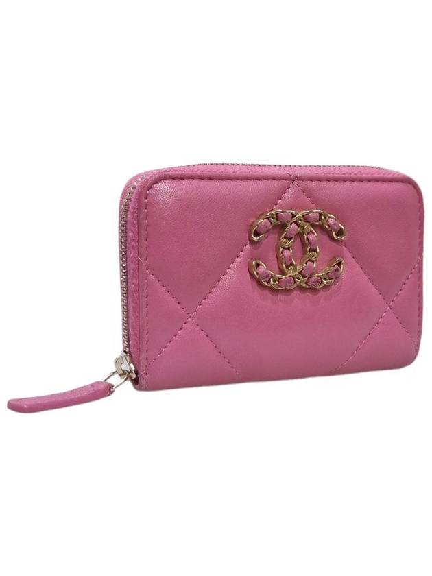 Women AP0949 19 Pink Zipper Coin Card Wallet - CHANEL - BALAAN 2