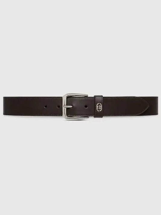 Interlocking G Detail Leather Belt Brown - GUCCI - BALAAN 1