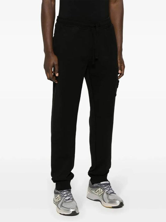 Cotton Fleece Cargo Truck Pants Black - STONE ISLAND - BALAAN 2