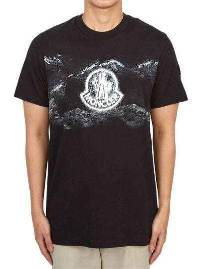 Logo Motif Short Sleeve T-Shirt Black - MONCLER - BALAAN 2