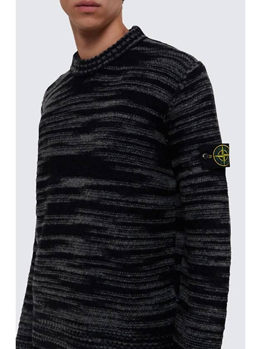 Wappen Patch Wool Knit Top Black - STONE ISLAND - BALAAN 1