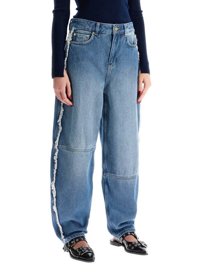 distressed barrel jeans with - GANNI - BALAAN 2