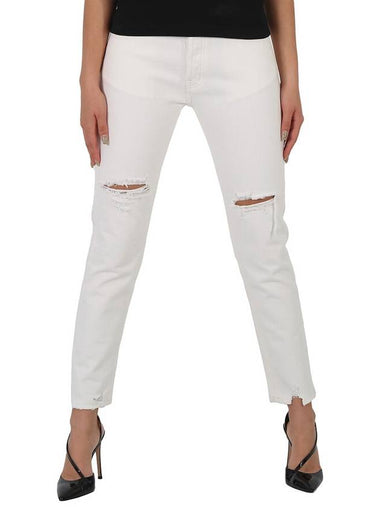 Filles A Papa Tomboy Jeans in Off White/Red, Size X-Small - FILLES A PAPA - BALAAN 1