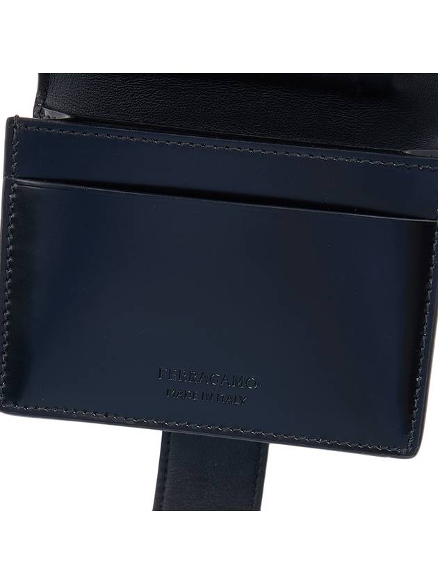 Gancini Strap Card Wallet Black - SALVATORE FERRAGAMO - BALAAN 10