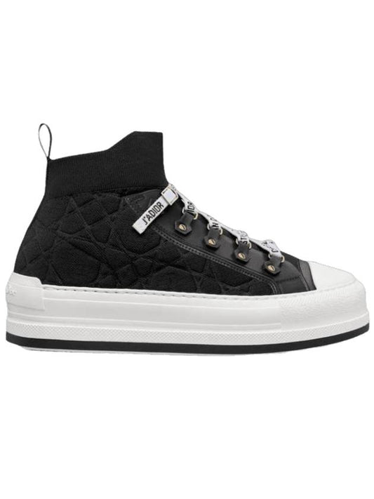 Walk'n'Dior Platform High Top Sneakers Black - DIOR - BALAAN 1