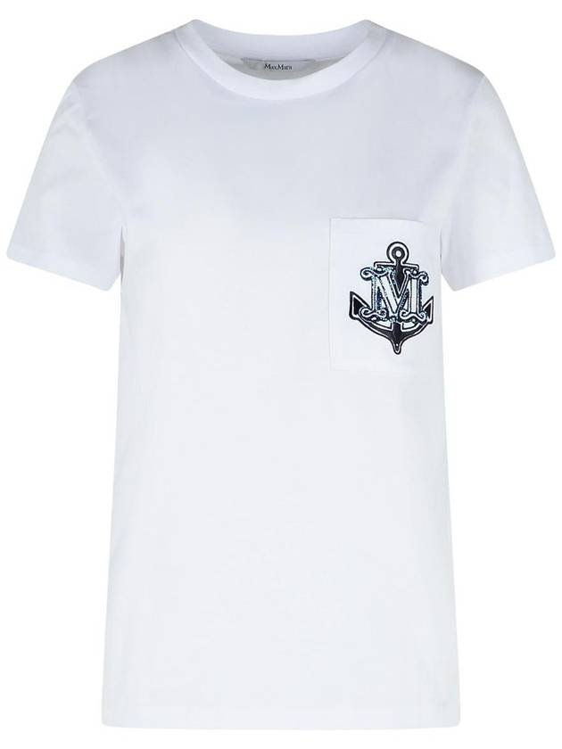 Max Mara 'Acacia' White Cotton T-Shirt - MAX MARA - BALAAN 1