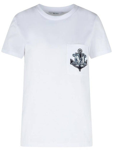 Max Mara 'Acacia' White Cotton T-Shirt - MAX MARA - BALAAN 1