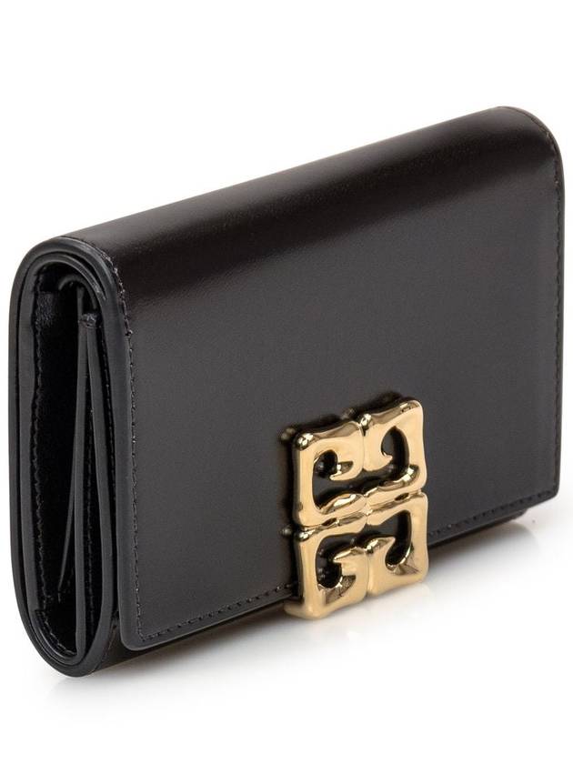 4G Liquid Box Leather Half Wallet Black - GIVENCHY - BALAAN 4