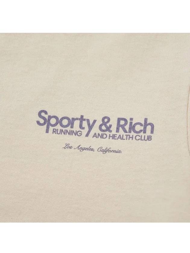 Logo Cotton Short Sleeve T-Shirt Cream - SPORTY & RICH - BALAAN 4