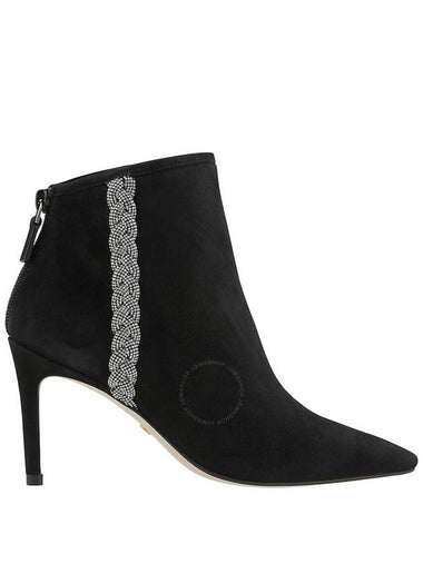 Stuart Weitzman Addison 85 Suede Bootie In Black, Brand Size 37 ( US Size 6.5 ) - STUART WEITZMAN - BALAAN 1