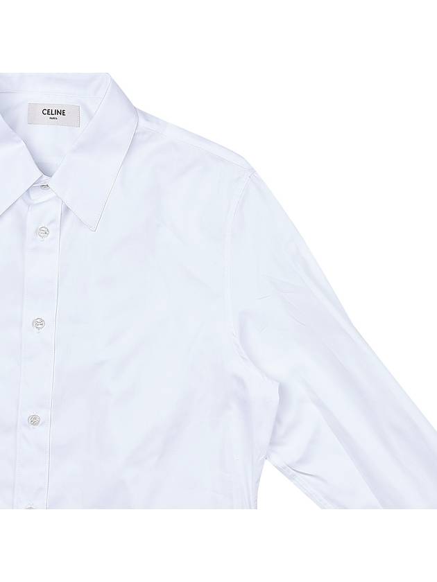 Poplin Long Sleeve Shirt White - CELINE - BALAAN 5