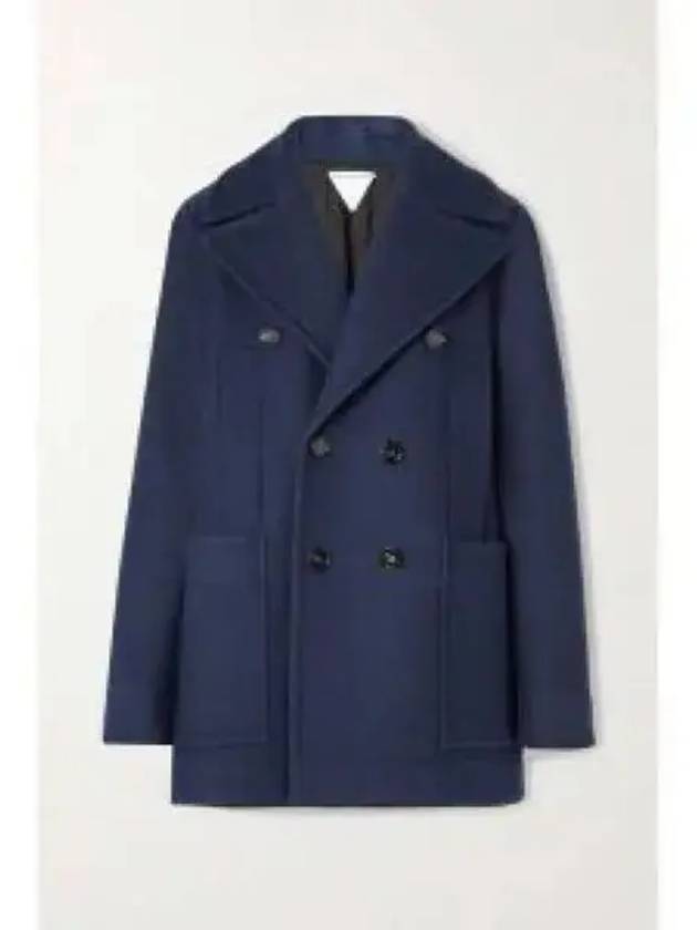 Wool Double Coat Navy - BOTTEGA VENETA - BALAAN 2