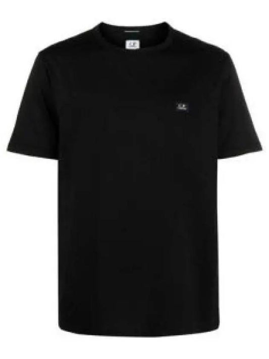 70/2 Mercerized Jersey Short Sleeve T-Shirt Black - CP COMPANY - BALAAN 2