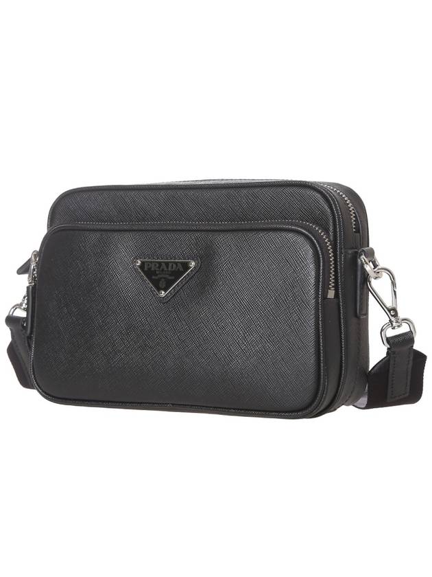 Saffiano Leather Shoulder Bag Black - PRADA - BALAAN 3