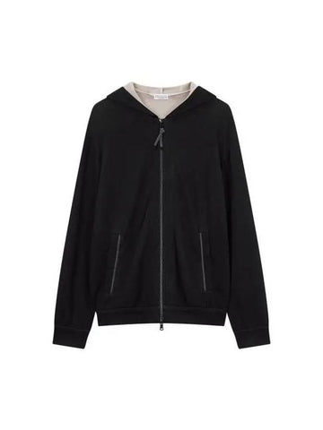 Shimaeul 8th Anniversary 10 ePoint 9 8 Women s Monili Line Silk Cotton Hooded Zip up Black - BRUNELLO CUCINELLI - BALAAN 1