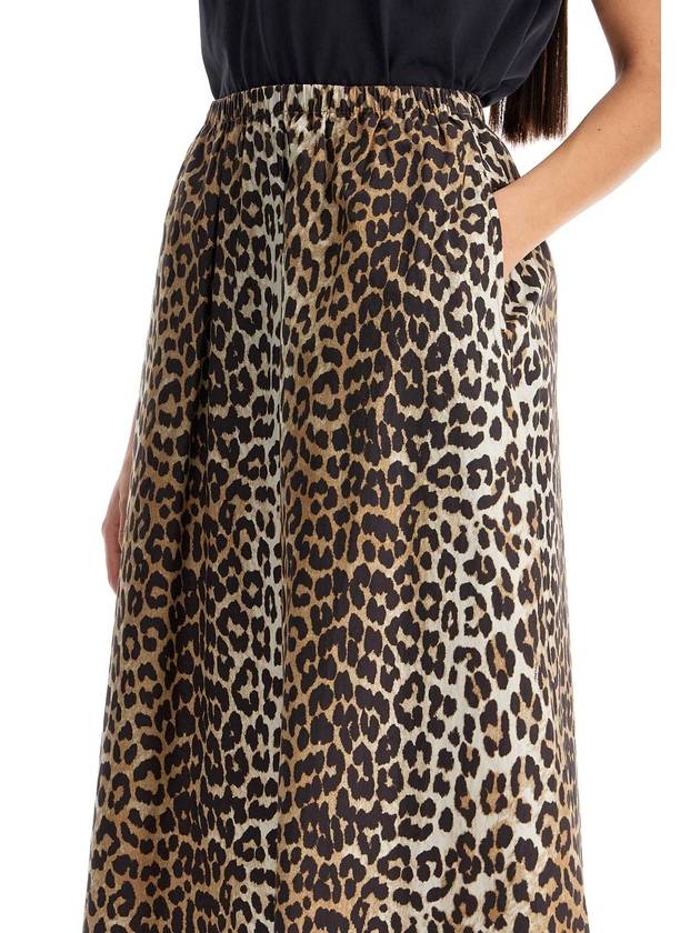 long leopard print maxi skirt - GANNI - BALAAN 4