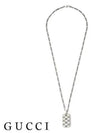 GG Non-Engraved Pendant Necklace Silver - GUCCI - BALAAN 3