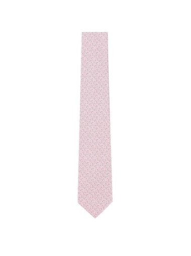 Men's Paper Print Silk Tie Pink - SALVATORE FERRAGAMO - BALAAN 1