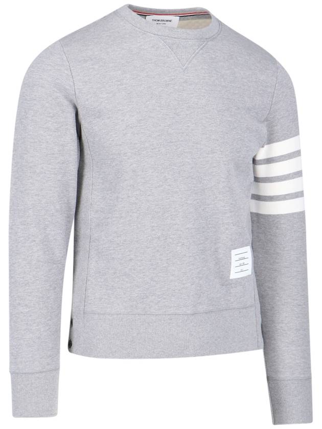 4 Bar Loopback Jersey Sweatshirt Light Grey - THOM BROWNE - BALAAN 3