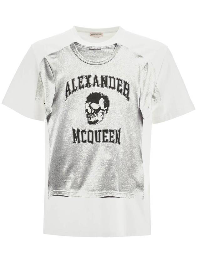 H71 794604qtabp 0909 Men's t-shirt top short sleeve polo tee logo top tank top MAN WHITE T SHIRTS - ALEXANDER MCQUEEN - BALAAN 2