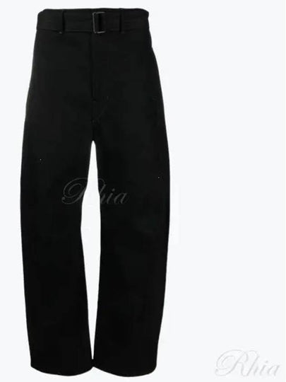 Twisted Belted Pants Heavy Denim Black - LEMAIRE - BALAAN 2