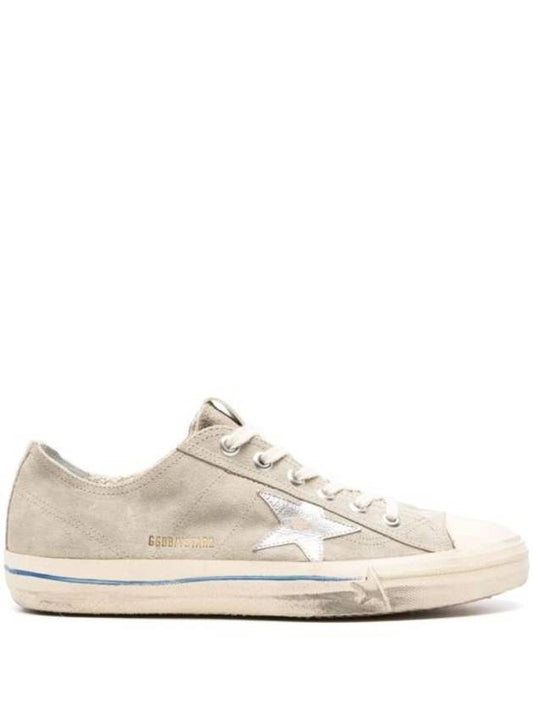V Star 2 Suede Low Top Sneakers Silver Taupe - GOLDEN GOOSE - BALAAN 1