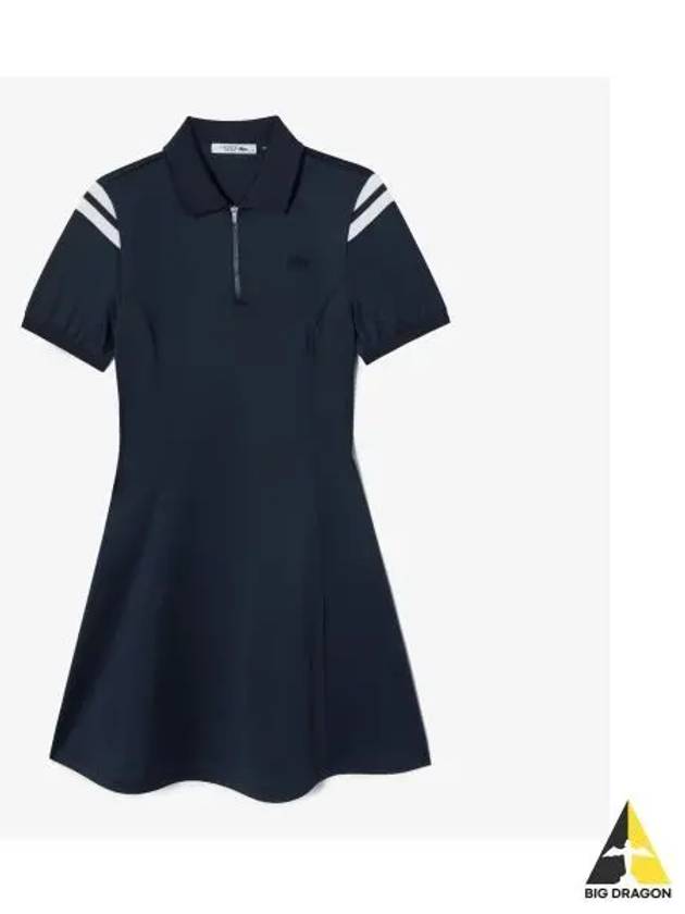 Women s Tennis Color Point Jersey Dress Dark Navy - LACOSTE - BALAAN 1