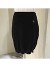 Women's ORB Logo Knit Bea Mini H Line Skirt Black - VIVIENNE WESTWOOD - BALAAN 2