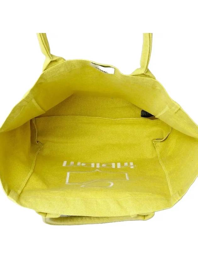 Yenky Embroidered Logo Large Shopper Tote Bag Yellow - ISABEL MARANT - BALAAN 7