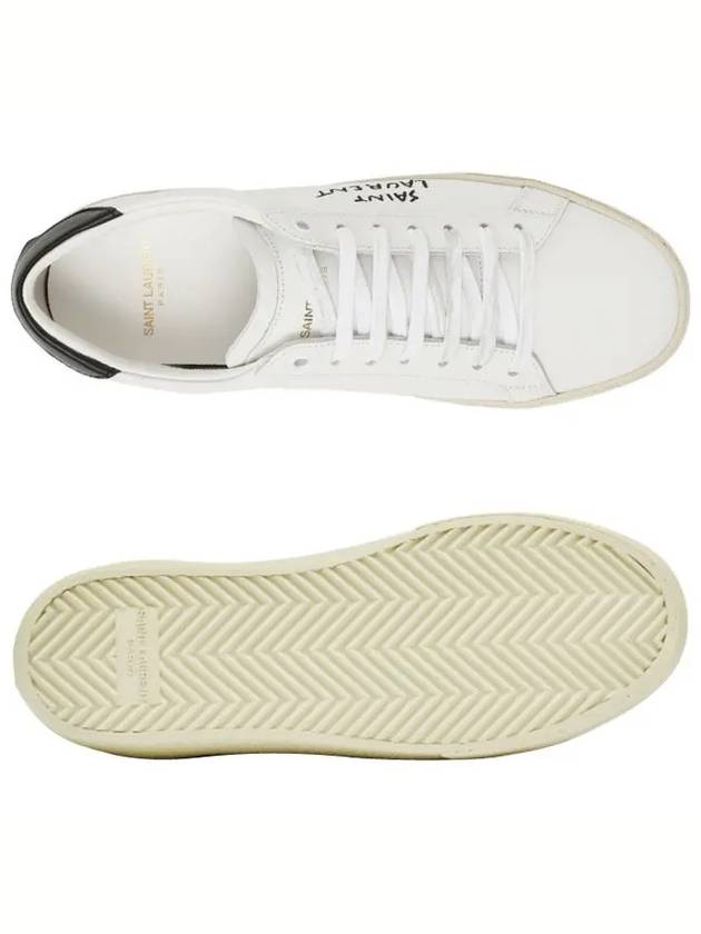 Court Classic Black Tab Low Top Sneakers White - SAINT LAURENT - BALAAN 4