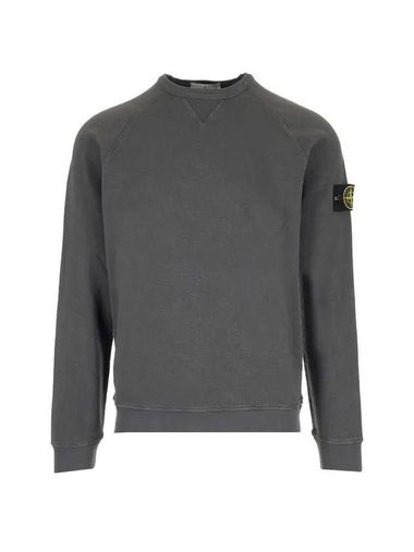 OLD Treatment Wappen Patch Crew Neck Sweatshirt Grey - STONE ISLAND - BALAAN 1