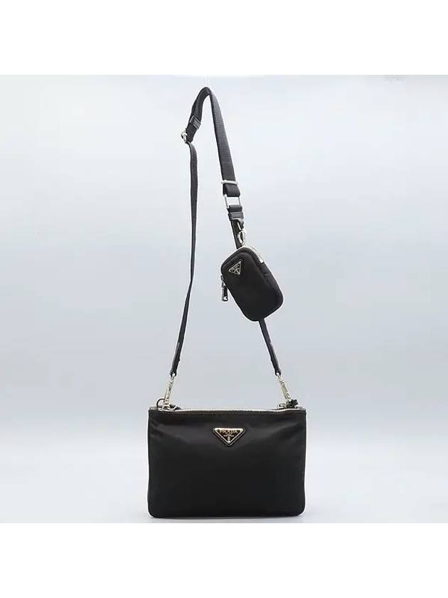 1BH046 Black color re edition Pocono double zip cross bag - PRADA - BALAAN 4