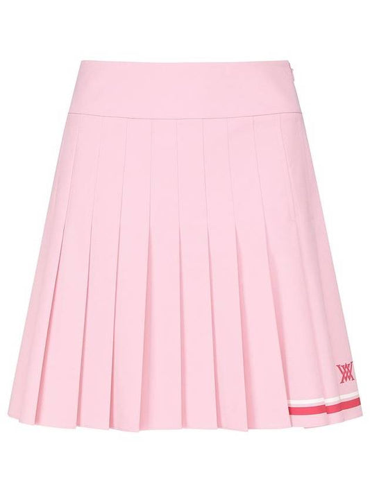 WOMEN LOGO BAND PLEATS SKIRT - ANEWGOLF - BALAAN 1