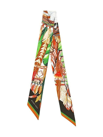 Danse Pacifique Silk Twilly Scarf Vert Vif - HERMES - BALAAN 1