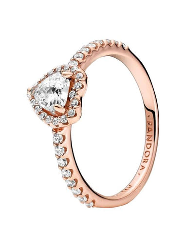 Sparkling Elevated Heart Ring Rose Gold - PANDORA - BALAAN 1