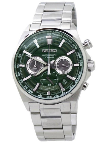 Seiko Chronograph Quartz Green Dial Stainless Steel Men's Watch SSB405P1 - SEIKO - BALAAN 1