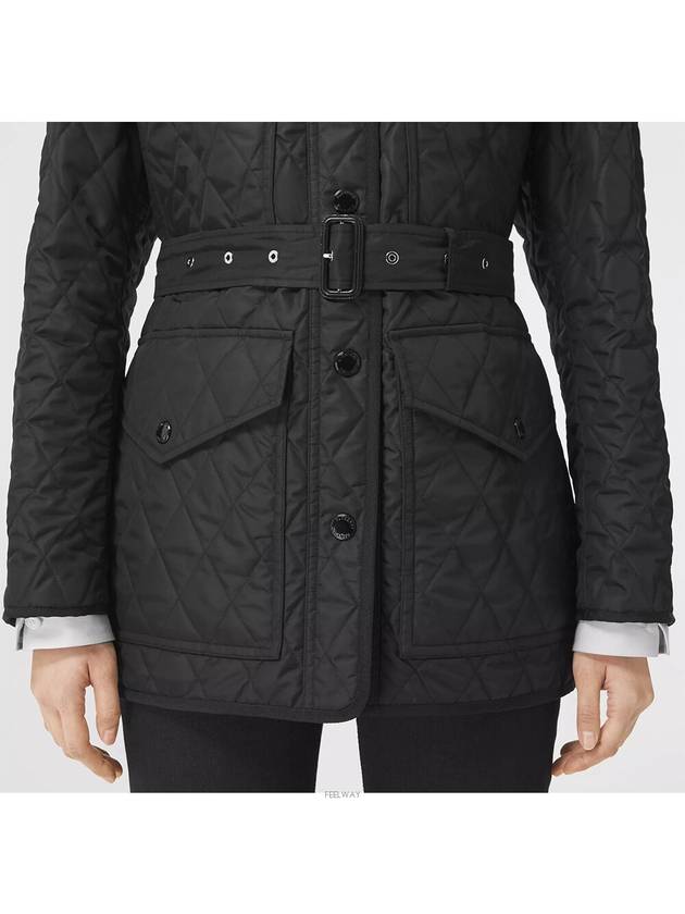 Diamond Quilted Nylon Canvas Field Jacket Black - BURBERRY - BALAAN 7