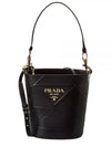 Top Stitching Bucket Bag Black - PRADA - BALAAN 2