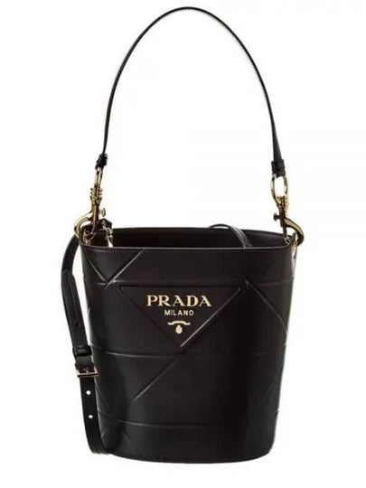 Top Stitching Bucket Bag Black - PRADA - BALAAN 2