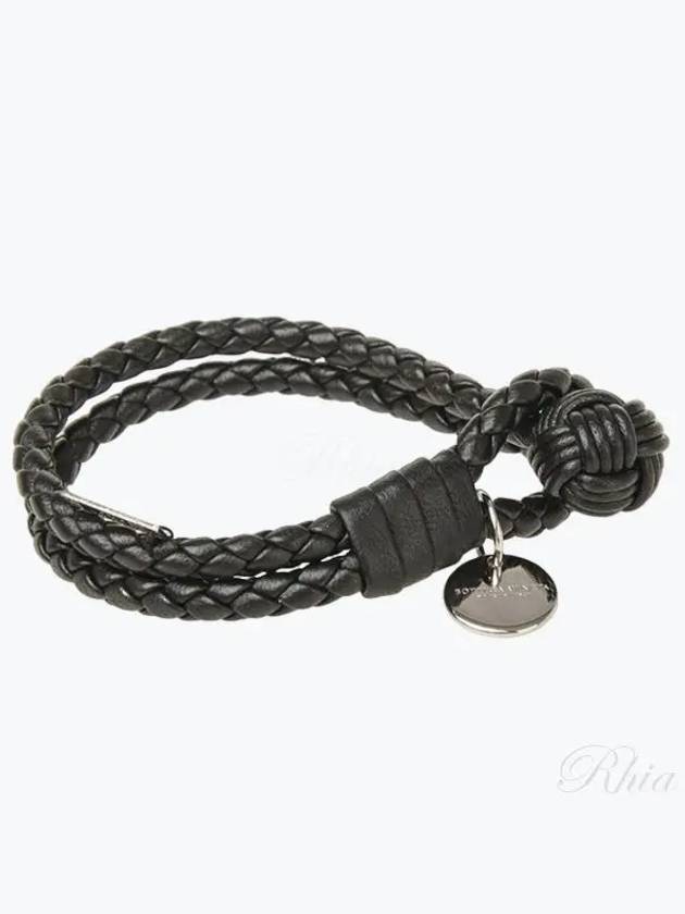 Intrecciato Double Weaving Bracelet Black - BOTTEGA VENETA - BALAAN 2