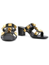 Roman Stud 60 Sandal Heels Black - VALENTINO - BALAAN 4