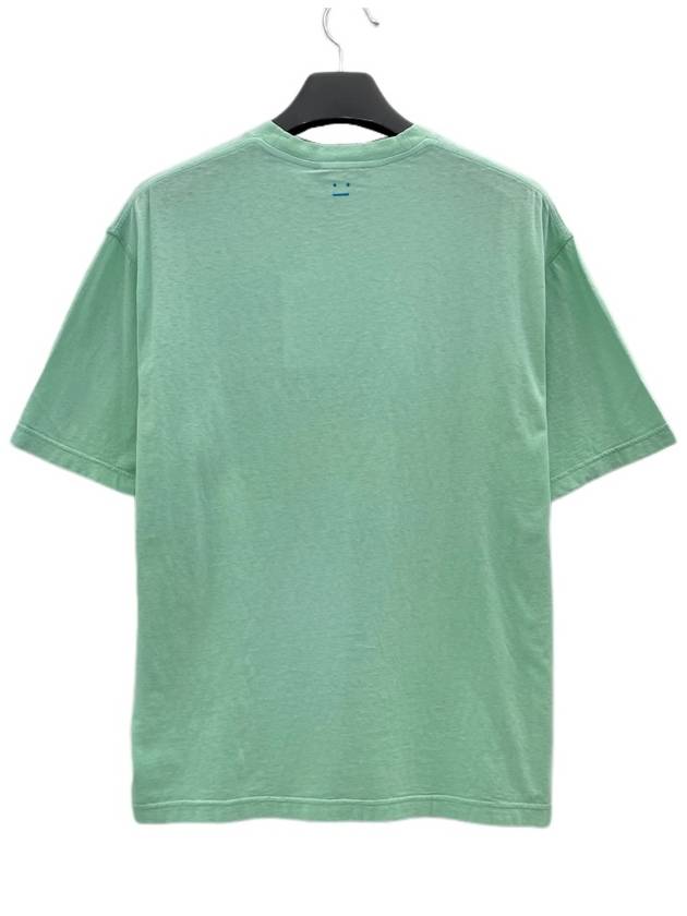 Logo Cotton Short Sleeve T-Shirt Green - ACNE STUDIOS - BALAAN 3