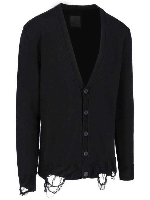 Back Logo Cardigan Black - GIVENCHY - BALAAN 4