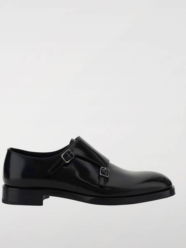 Brogue leather loafers black - PRADA - BALAAN 2