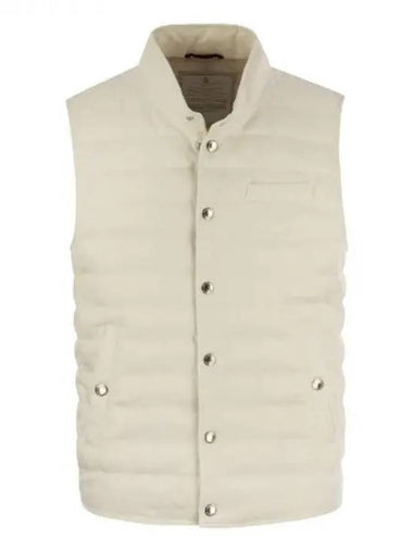 Chest logo patch detail padded vest 270004 - BRUNELLO CUCINELLI - BALAAN 1